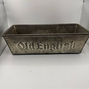 Vintage Galvanized Metal English Bread Loaf Pan Rustic Farmhouse Bakeware